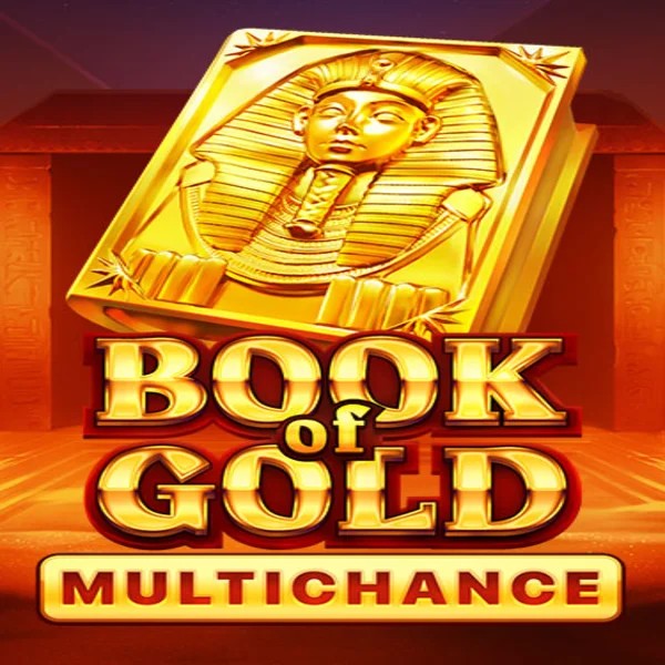 Book of Gold Multichance slot logo by Playson at Spinbara Casino
